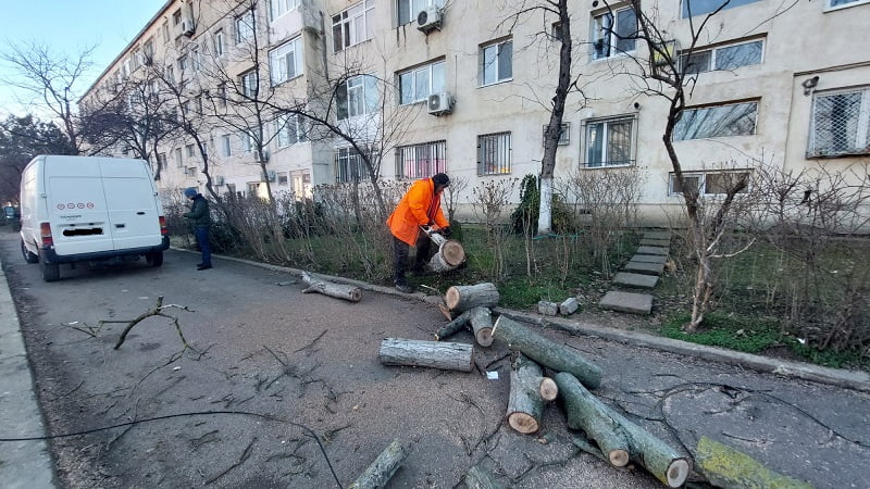 Vreme rea la Constanța. S-a intervenit pentru ca circulația pe drumurile din oraș să se desfășoare în condiții optime