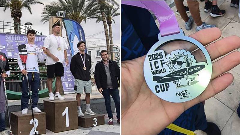 Constanța din nou pe podium! Matei Barbu a cucerit argintul la Cupa Mondială de Stand-Up Paddling din Grecia