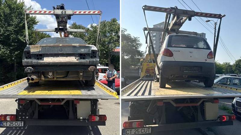 CONSTANȚA. Peste 20 de mașini abandonate, ridicate de polițiștii locali de pe domeniul public