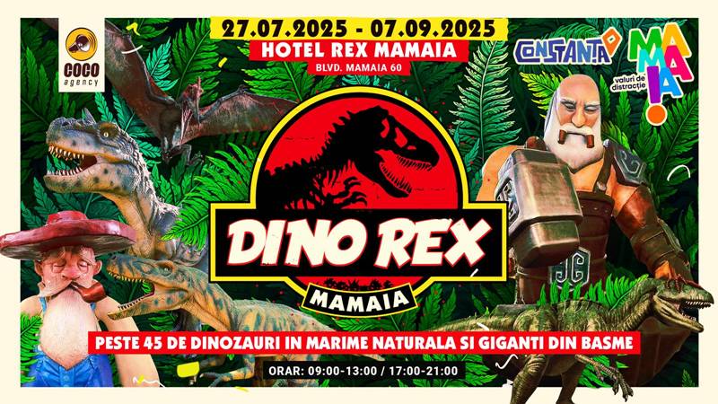 Vara prinde viață în Mamaia cu „Dino Rex” – o experiență preistorică interactivă