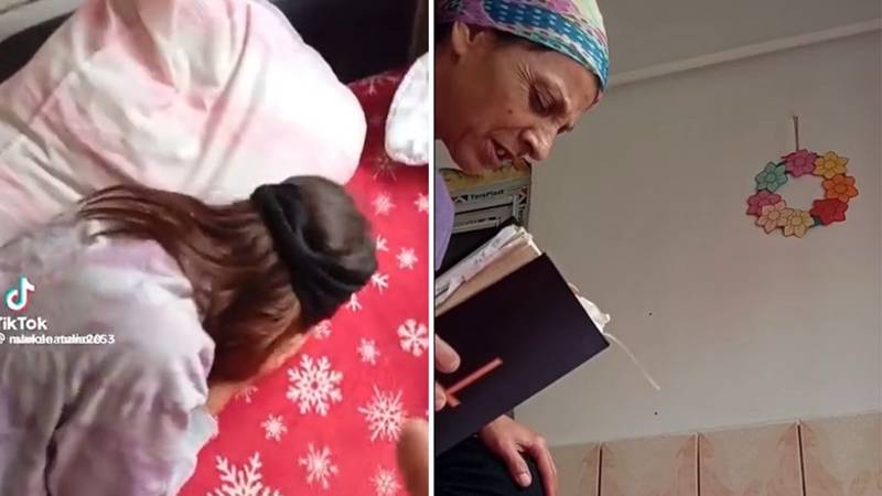 (VIDEO) Întâmplare șocantă transmisă live pe TikTok. Fetiță supusă de mama sa unei ședințe de exorcizare: „Scot eu dracii din tine”