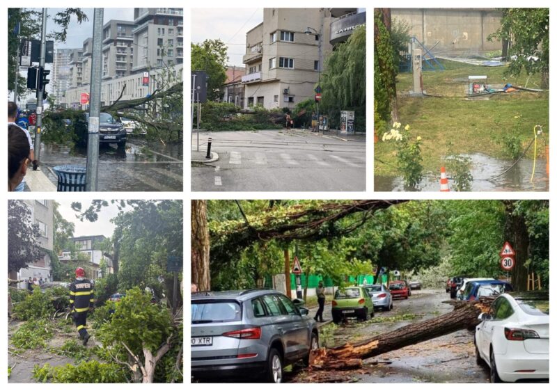 Cod Roșu de vreme extremă în București, Ilfov. O femeie a murit, zeci de apeluri la 112