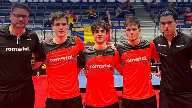 Echipa masculină de tenis de masă U19 a României a câștigat titlul european