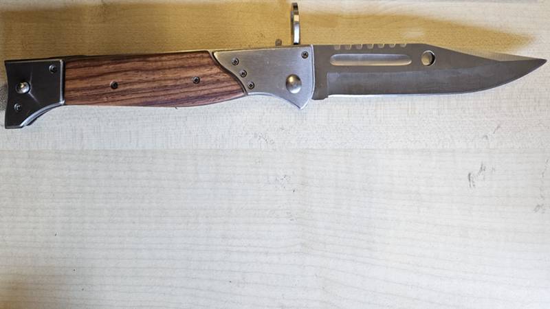 Cuțit de 34 de centimetri, găsit de jandarmi asupra unui bărbat cu un comportament suspect, în Vama Veche