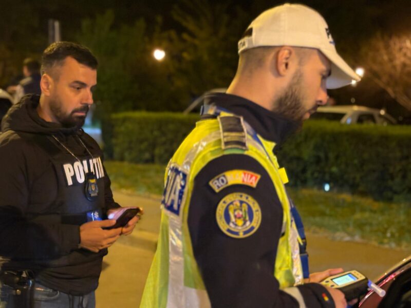 Acțiuni de amploare ale polițiștilor constănțeni în weekend. Au fost aplicate 997 de amenzi, 456 de șoferi testați pentru alcool