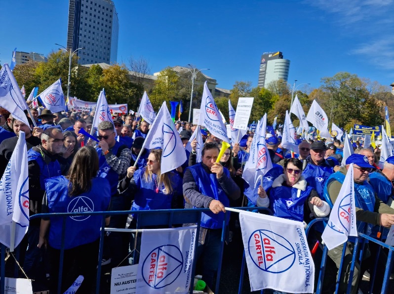 Austeritatea scoate sindicatele în stradă: mii de oameni așteptați, azi, la protest în fața Palatului Cotroceni