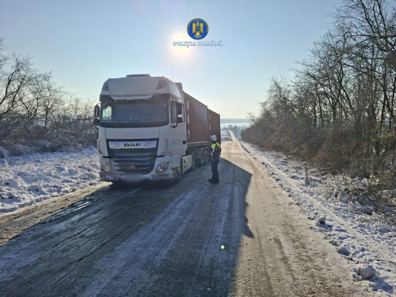 Controale în județul Constanța. Șoferi amendați pentru că nu și-au echipat mașinile cu anvelope de iarnă