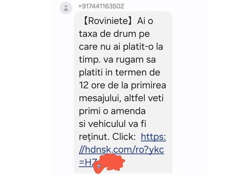 Atenție! Tentativă de fraudă electronică legată de rovinietă. CNAIR explică cum să nu cădeți în capcană