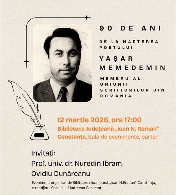 Eveniment cultural la Biblioteca Județeană „Ioan N. Roman” Constanța: 90 de ani de la nașterea poetului Yașar Memedemin