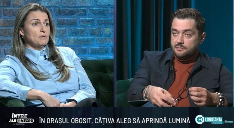 LIVE Alina Pătrăhău, de la Asociația „Dăruiește Aripi”, la emisiunea „Între alb și negru” pe Constanța TV