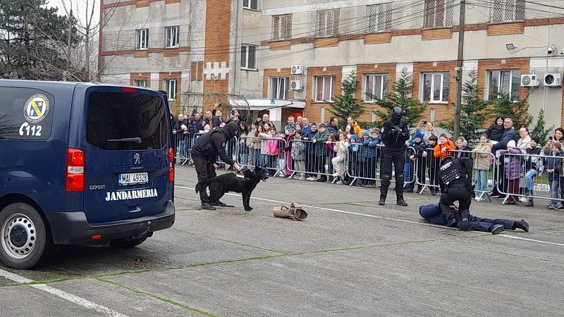 FOTO Ziua Porților Deschise la jandarmii din Constanța. Demonstrații spectaculoase și lecții despre siguranță