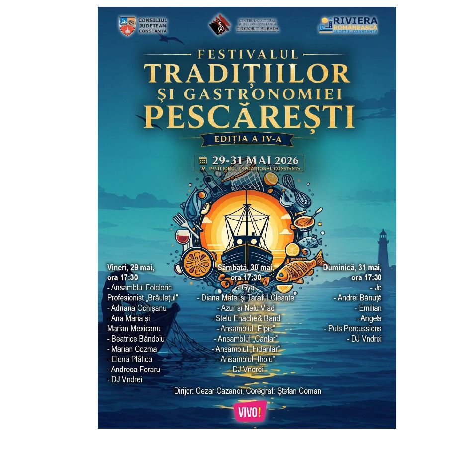 Festivalul Tradițiilor și Gastronomiei Pescărești a început la Constanța. Trei zile de spectacole și preparate dobrogene
