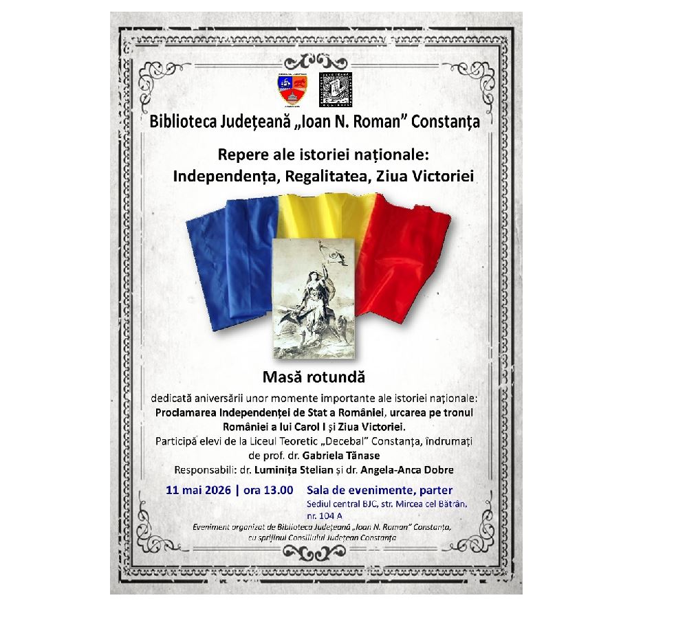 Eveniment educațional la Biblioteca Județeană Constanța dedicat istoriei României