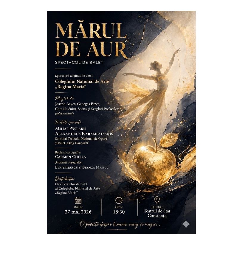 Teatrul de Stat Constanța găzduiește „Mărul de Aur”, spectacolul elevilor de la Colegiul de Arte „Regina Maria”