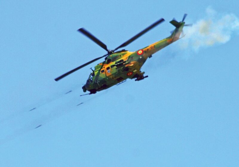 Incident aviatic în timpul unui zbor de instrucție. Un elicopter militar a aterizat în siguranță