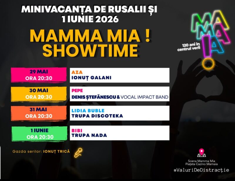 Mamaia dă startul verii cu patru seri de concerte gratuite în Piațeta Cazino