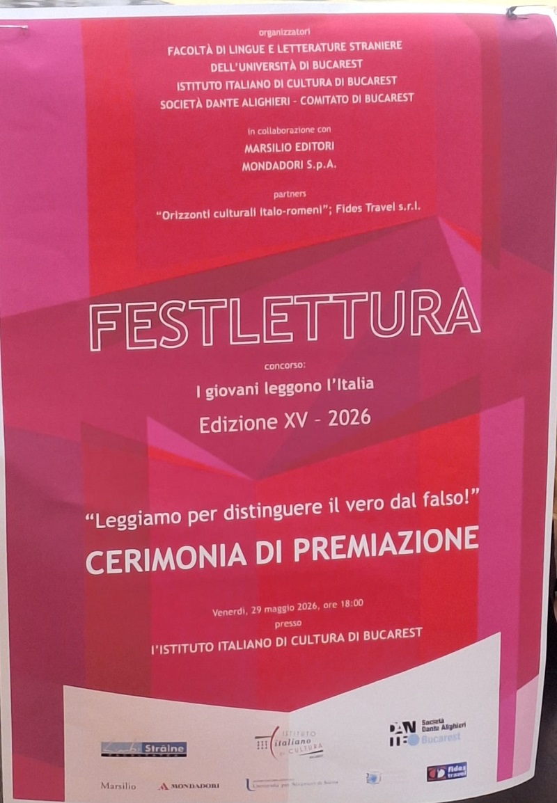 Elevii de la Colegiul Național de Arte „Regina Maria” Constanța, premiați la concursul național de lectură în limba italiană