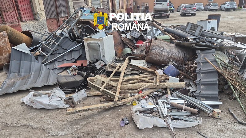 Amenzi consistente. Polițiștii au descins la centre de colectare a fierului vechi din Constanța