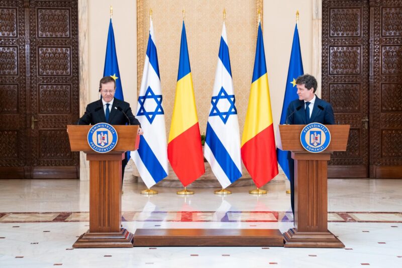 Președintele Israelului, vizită oficială în România. Nicușor Dan: „Avem o relație veche și puternică”