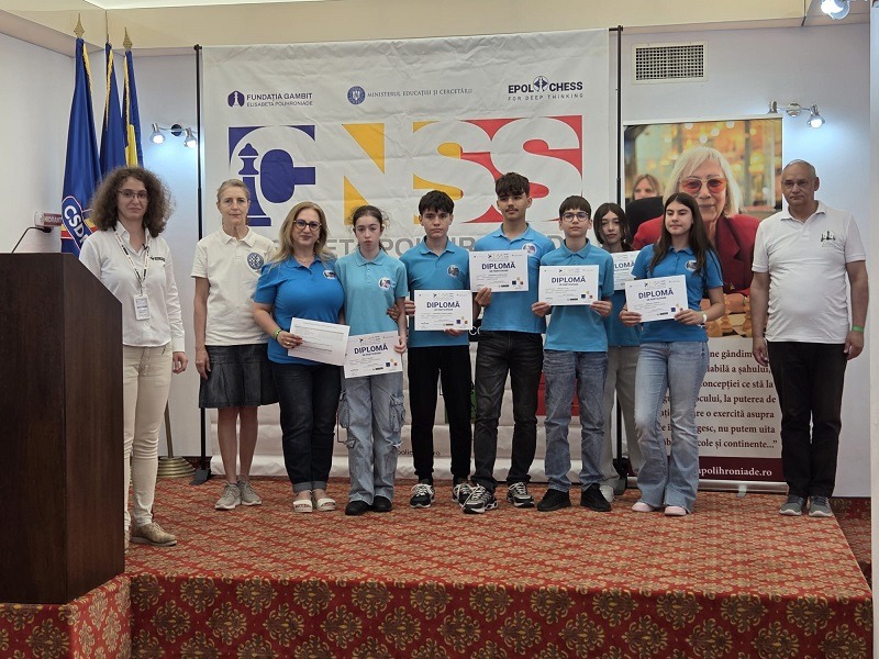 Elevii de la Școala Gimnazială „I.L. Caragiale” Medgidia, pe locul V la Campionatul Național Școlar de Șah