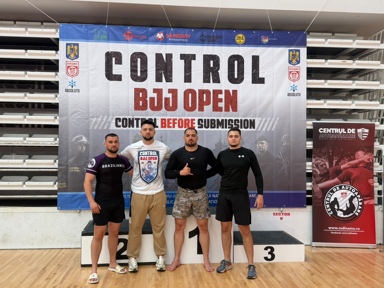Polițiști de la IPJ Constanța, pe cea mai înaltă treaptă a podiumului la o competiție de Brazilian Jiu-Jitsu