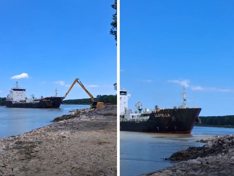 Accident naval pe canalul Sulina. Petrolier specializat în transportul de bitum, în dificultate