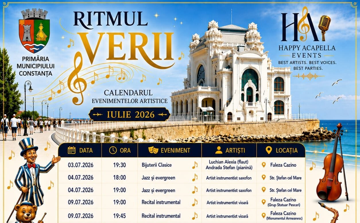 „Ritmul Verii”, Constanța. Patru evenimente gratuite, programate în acest weekend