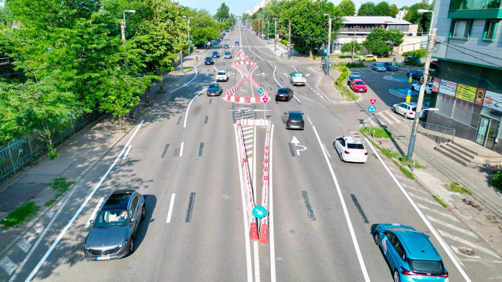 Schimbare importantă în traficul din Constanța. A fost amenajat un nou sens giratoriu pe bulevardul I.C. Brătianu