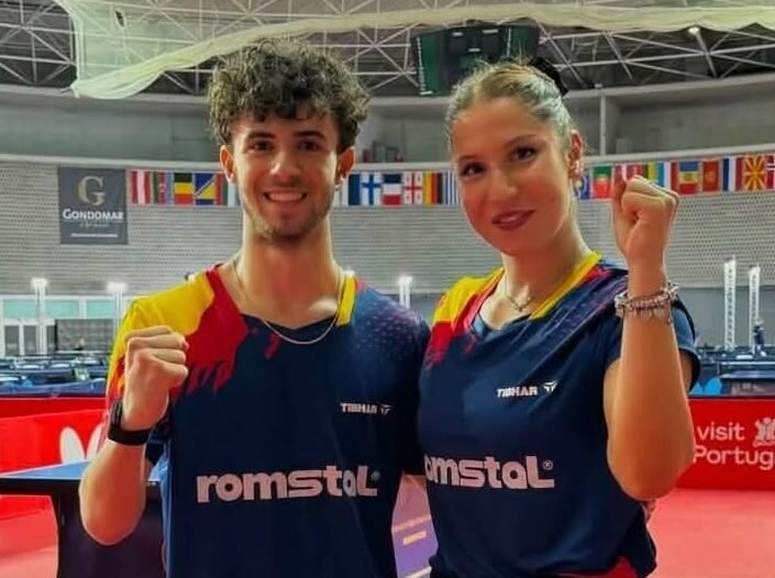 Constănțeanca Bianca Mei-Roșu și Robert Istrate, vicecampioni europeni la dublu mixt U19