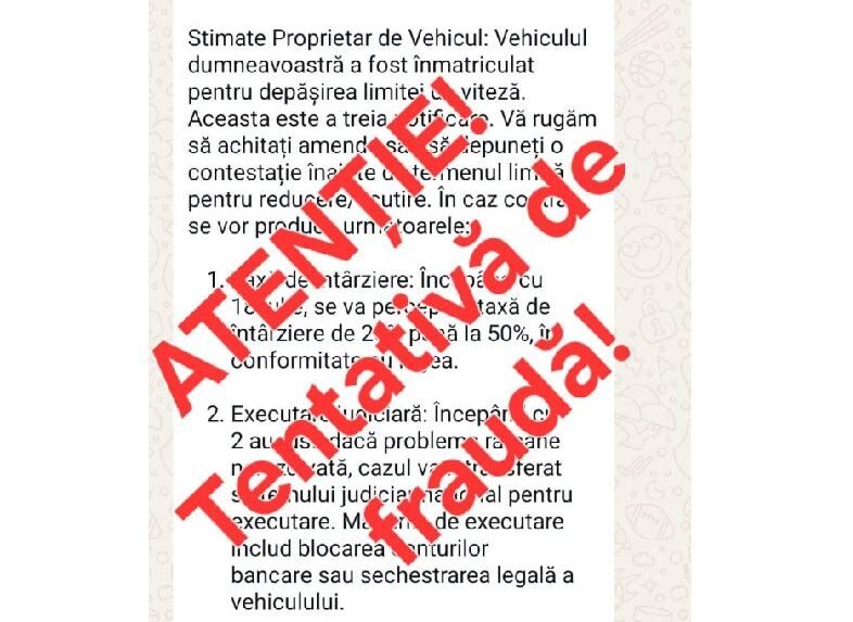 Tentative de fraudă online în numele Poliției. Nu accesați linkurile primite prin mesaje!