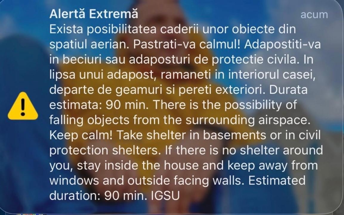 Alertă în județul Tulcea. Mesaj RO-Alert transmis populației din nord-vestul județului