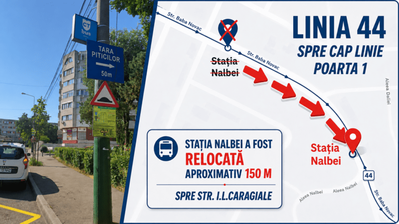 CT BUS: Stația de autobuz Nalbei a fost relocată