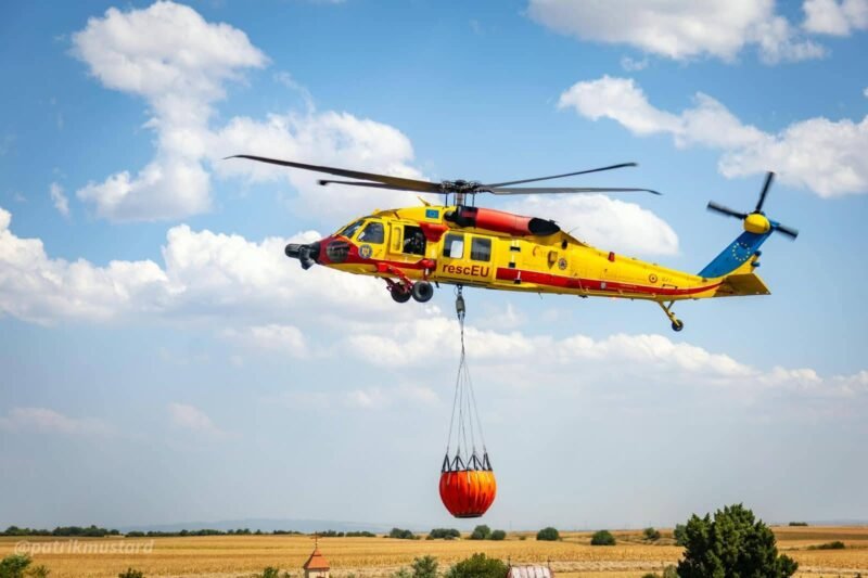 Misiune contra cronometru în Serbia: elicopterul Black Hawk al României revine în lupta cu incendiile