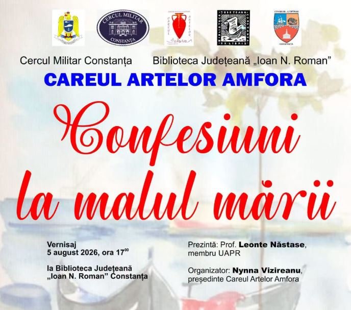 „Confesiuni la malul mării”, expoziție cu 46 de artiști la Biblioteca Județeană Constanța