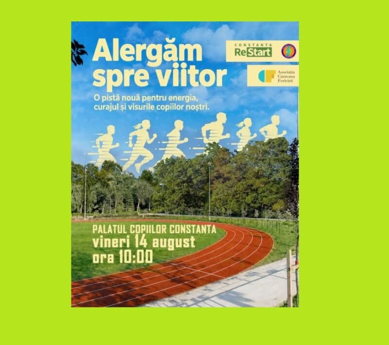 Pistă de atletism reabilitată la Palatul Copiilor Constanța. Inaugurarea are loc pe 14 august