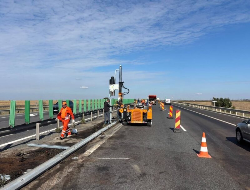 Atenție, șoferi! Parapete metalice deteriorate în accidente, înlocuite pe Autostrăzile A2 și A4