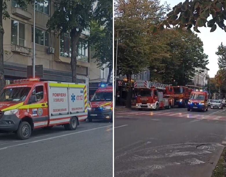Incendiu într-un apartament de pe bulevardul Tomis din Constanța. Pompierii au intervenit cu o autoscară