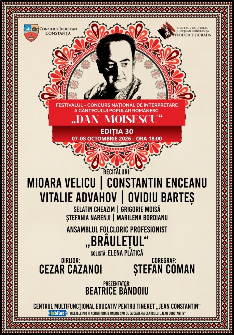 Festivalul „Dan Moisescu” împlinește 30 de ediții. Două seri de folclor, la Constanța