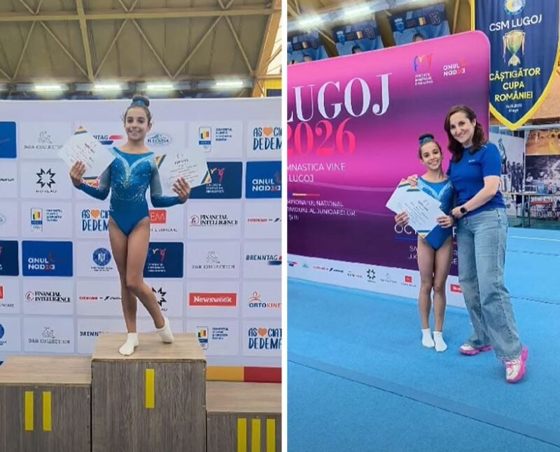 Carolina Jugănaru, gimnasta de la Școala „Gheorghe Țițeica” din Constanța, rezultate frumoase la Campionatul Național de Gimnastică Artistică