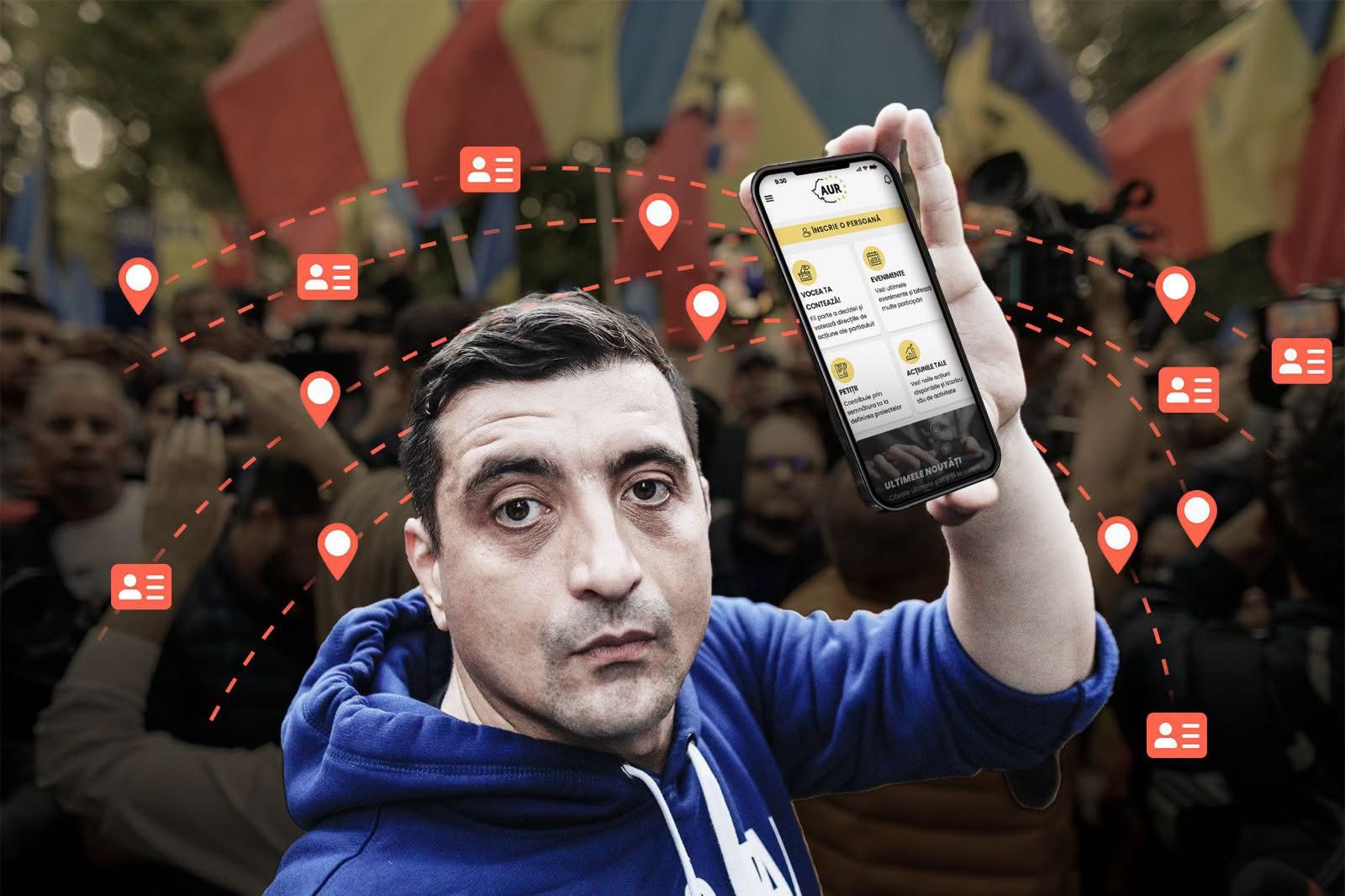 INVESTIGAȚIE. Aplicația AUR, folosită de peste 260.000 de oameni. AUR știe mereu unde sunt localizați membrii săi și mobilizează proteste