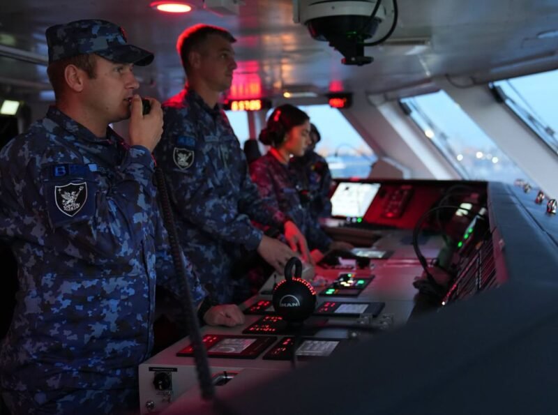 Corveta „Contraamiral August Roman” a executat primele trageri în Marea Neagră