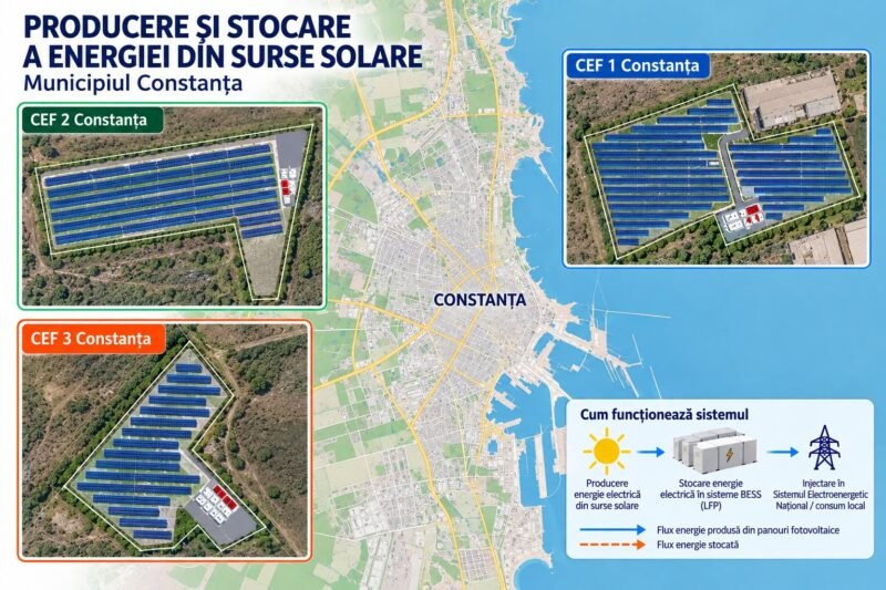 Constanța va putea stoca peste 19 MWh de energie solară. Investiție de peste 31 de milioane de lei